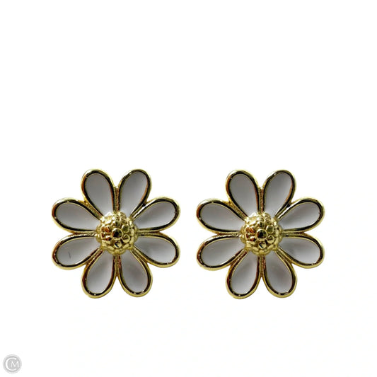 Gold Over Sterling Silver Enamel Daisy Stud Earrings By Rachel Zoe
