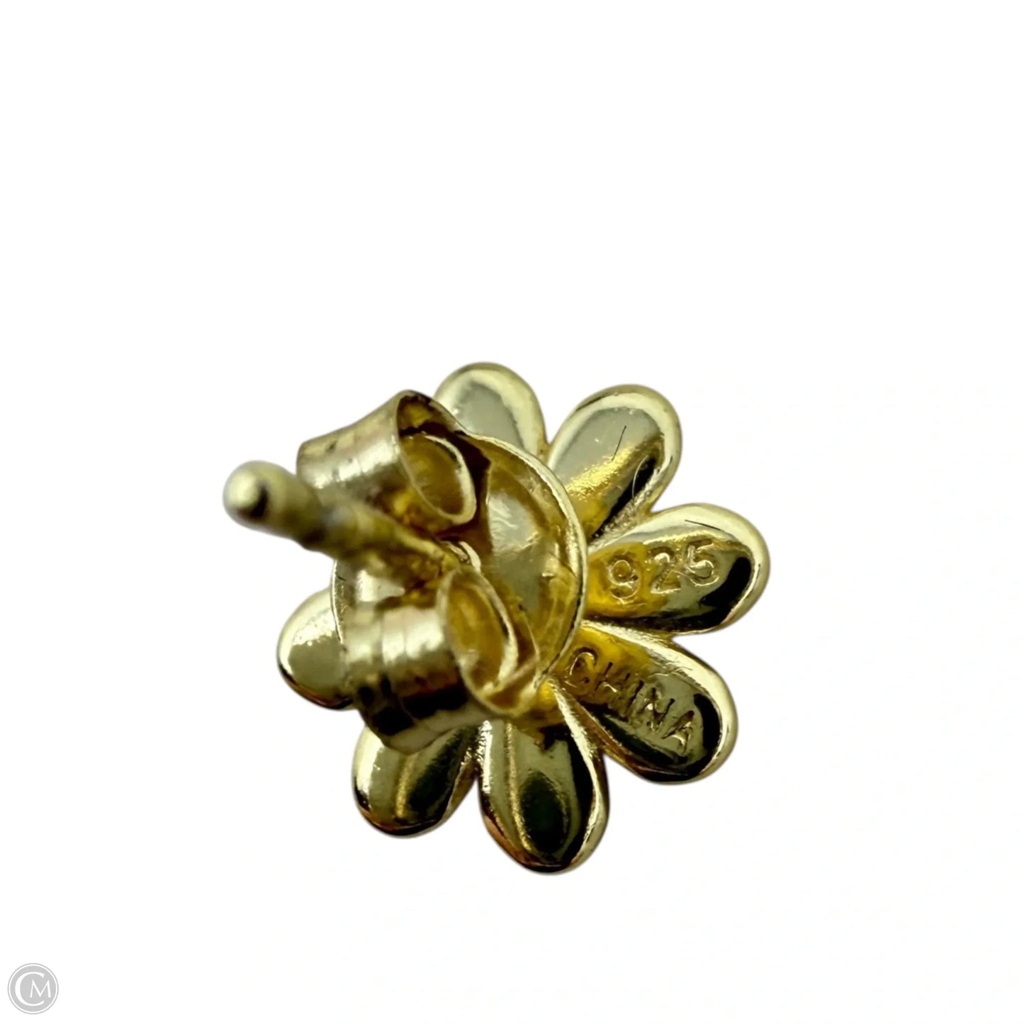 Gold Over Sterling Silver Enamel Daisy Stud Earrings By Rachel Zoe