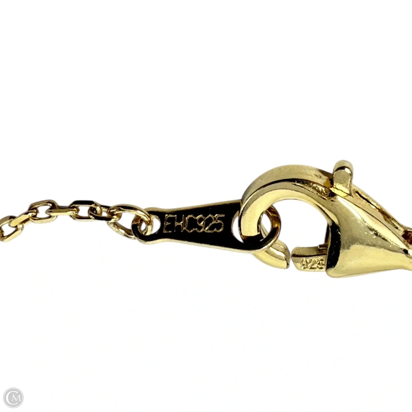 Gold Over Sterling Silver Mother Of Pearl Pavé Clover Necklace