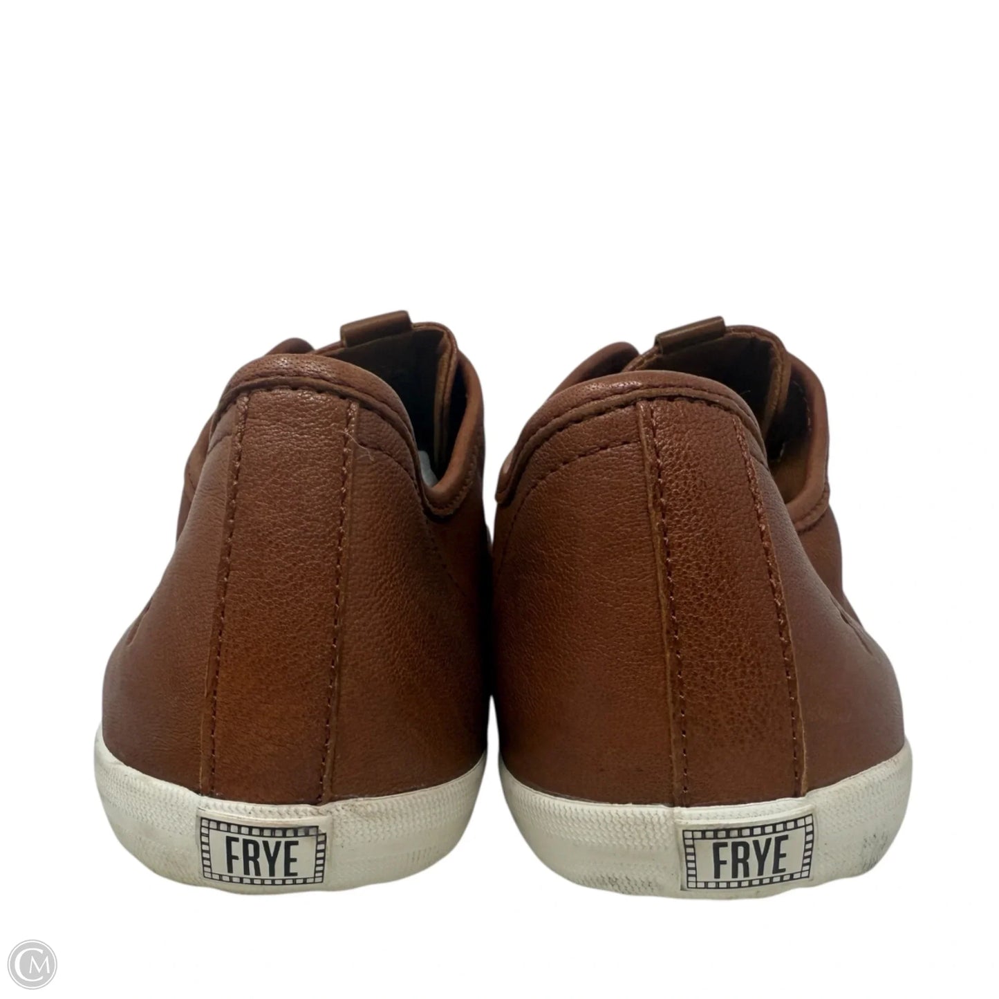 Maya Slip-On Leather Sneakers Designer By Frye In Brown, Size: 11