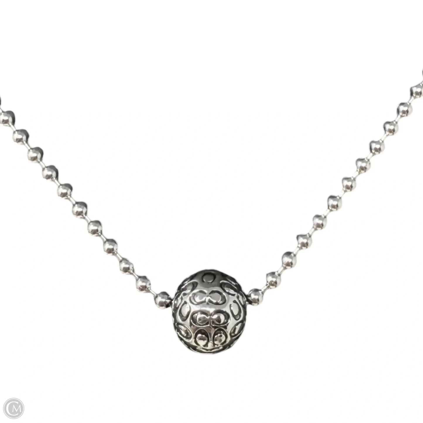 Signature Quilted Orb Necklace Designer By Coach