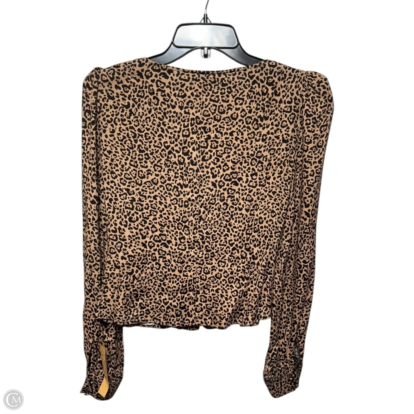 Top Long Sleeve By Reformation In Animal Print, Size: M