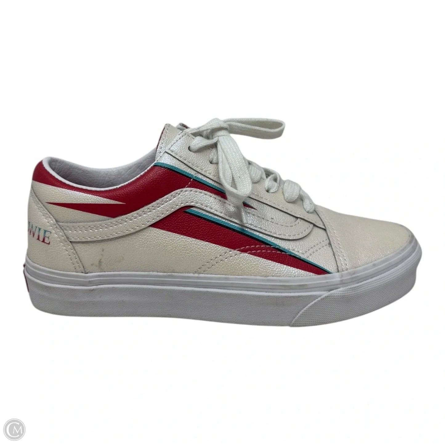 David Bowie Shoes Sneakers By Vans In Cream & Red, Size: 7.5