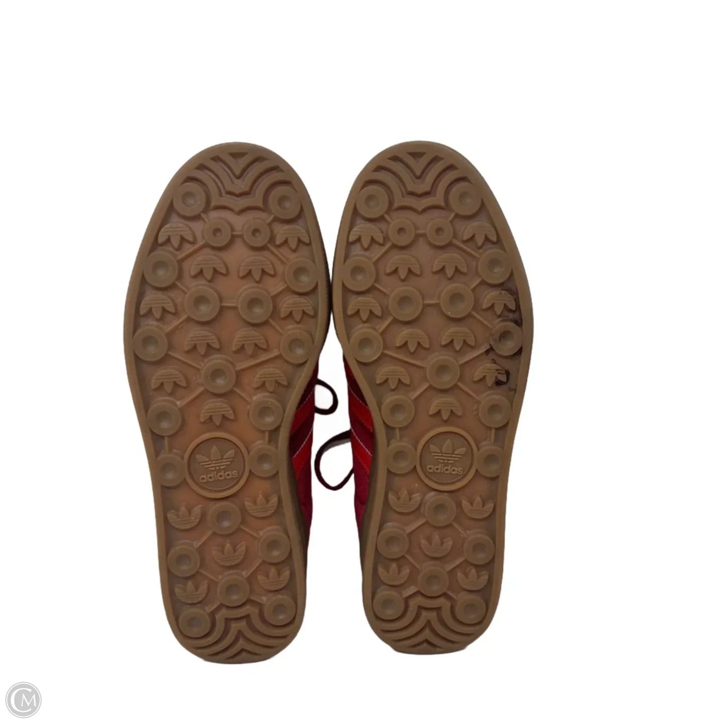 Gazelle Bold Velvet Platform Shoes Sneakers By Adidas In Red, Size: 7.5