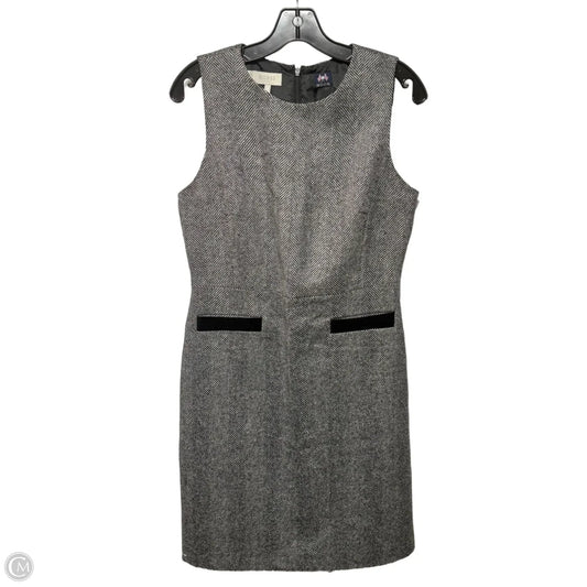 Wool Dress Casual Midi By Hobbs In Black & Cream, Size: 8