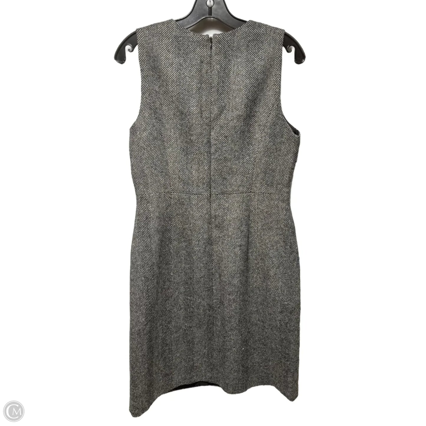 Wool Dress Casual Midi By Hobbs In Black & Cream, Size: 8