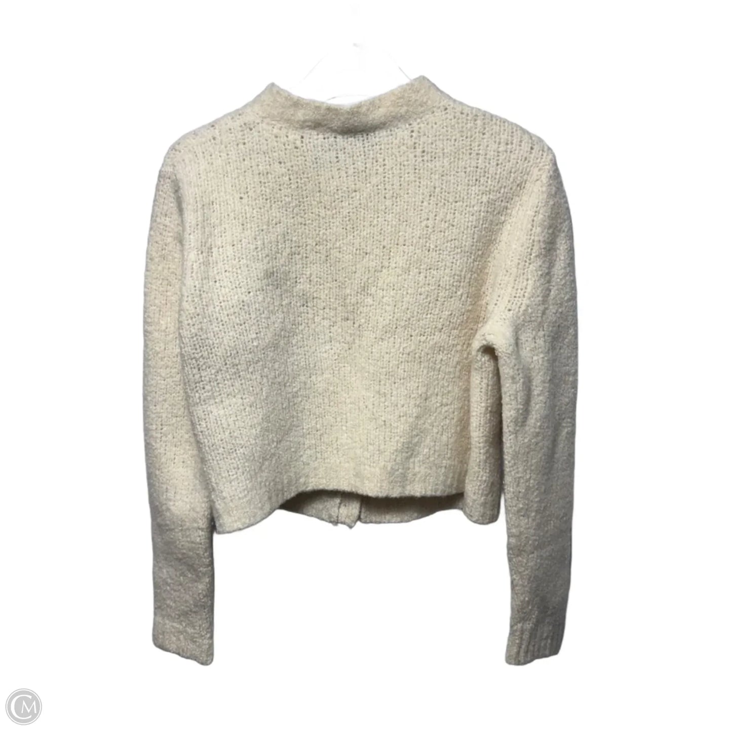 Wool Blend Textured Cardigan By Whistles In Cream, Size: M