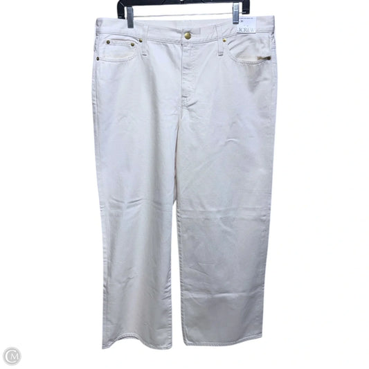 ‘84 Low Rise Wide Leg Jeans By J. Crew In Cream, Size: 12/31