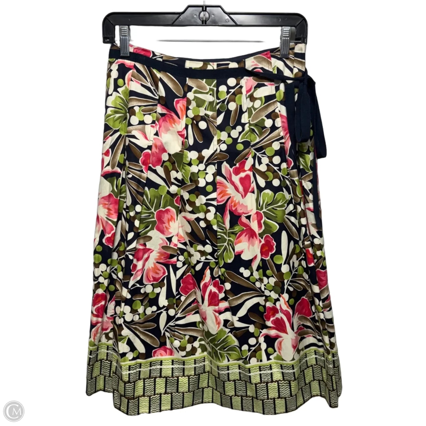 Pleated Skirt Midi By Talbots In Floral Print, Size: 6