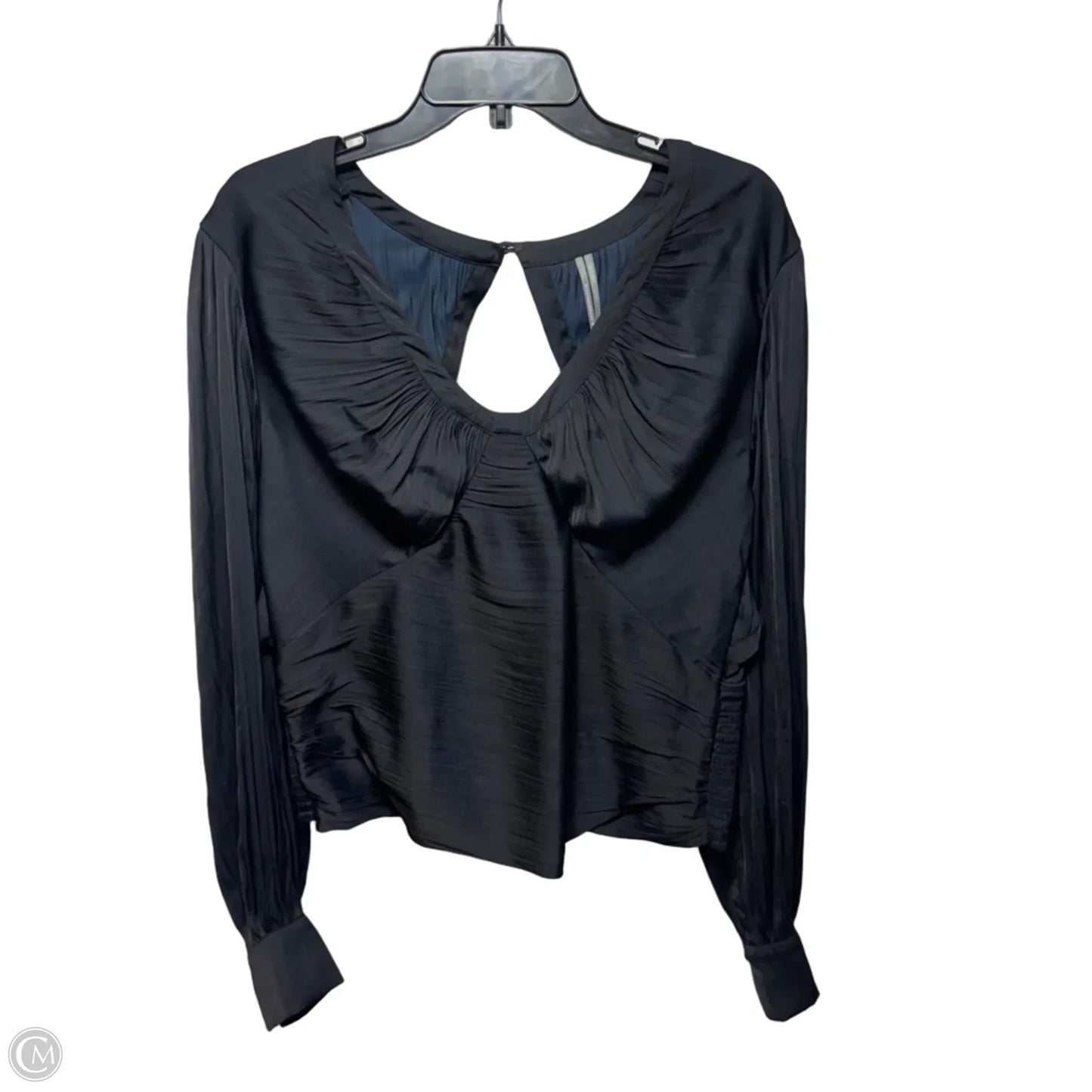 Top Long Sleeve By Anthropologie In Black, Size: L