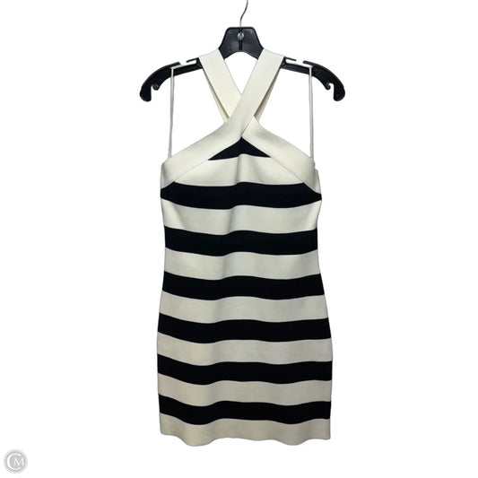 Dress Short Sleeveless By Happily Grey In Black & Cream, Size: L