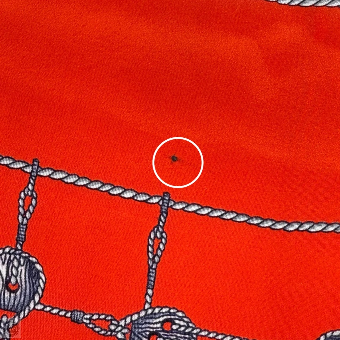 Nautical Themed Red Silk Scarf Luxury Designer By Celine