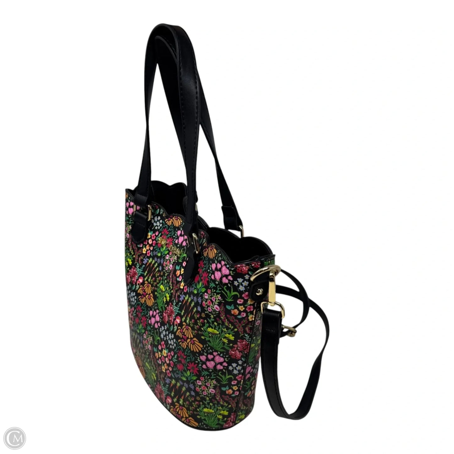 XO Bloom Floral Garden Bucket Bag By Betsey Johnson, Size: Small