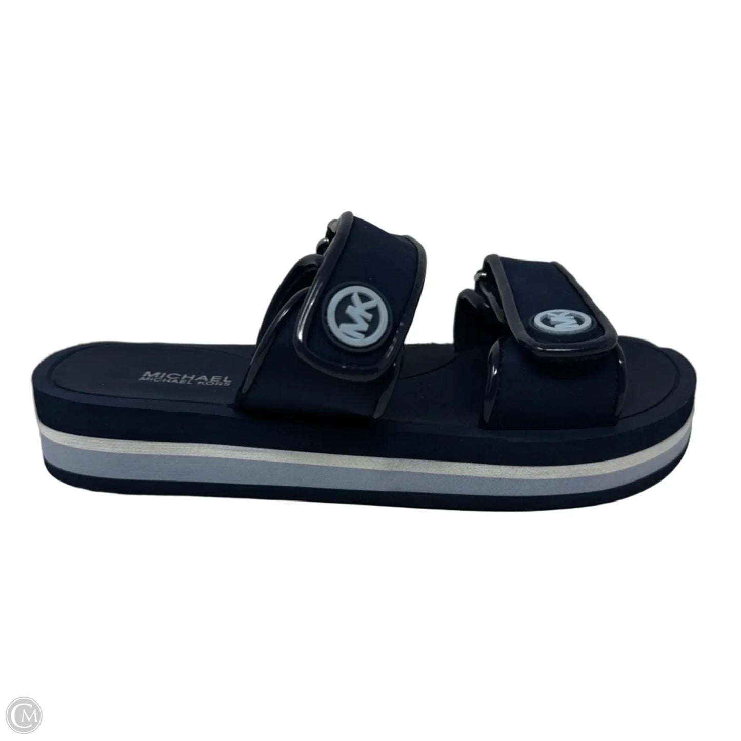 Platform Slide Sandals By Michael By Michael Kors In Navy, Size: 7