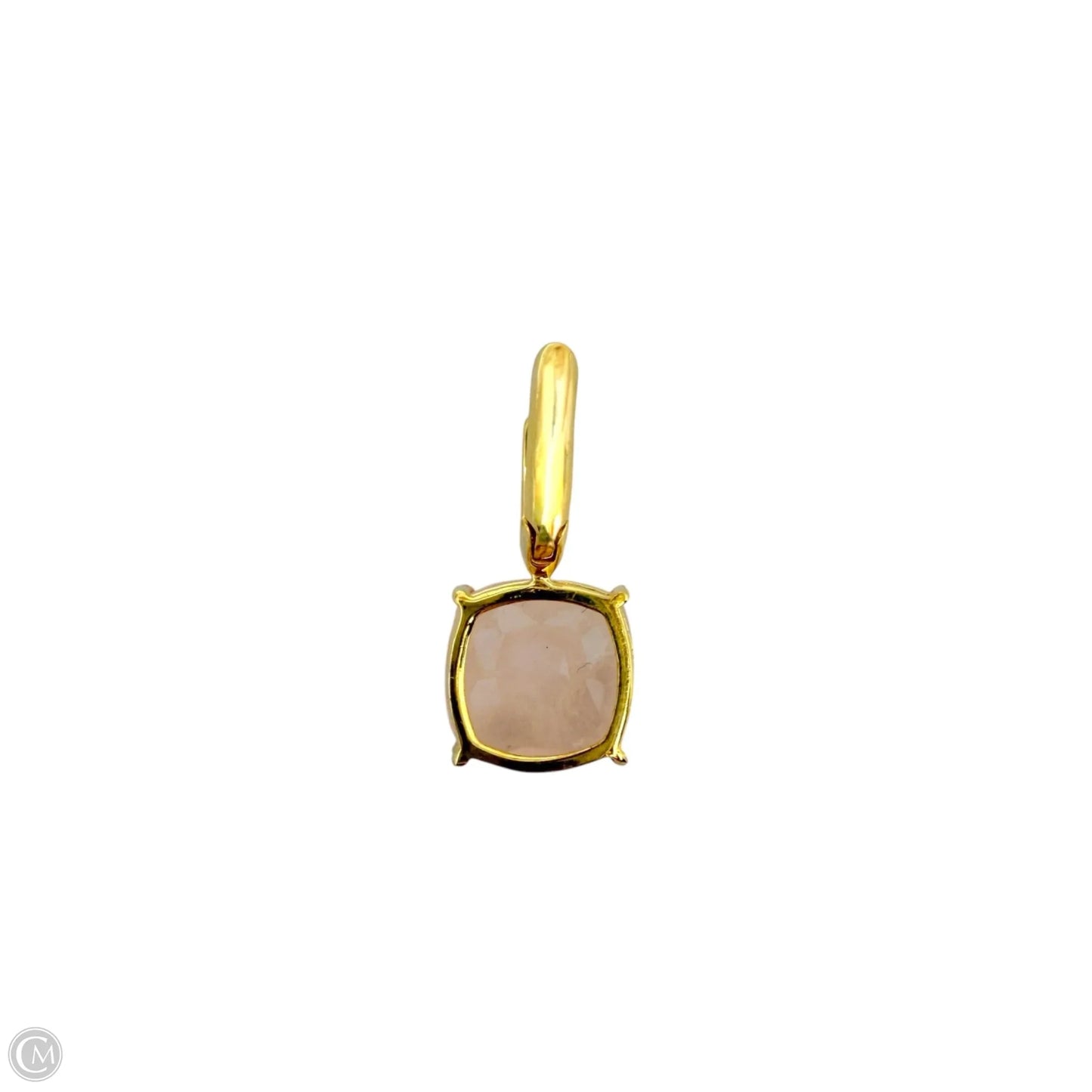 Rose Quartz & Brass Drop Earrings