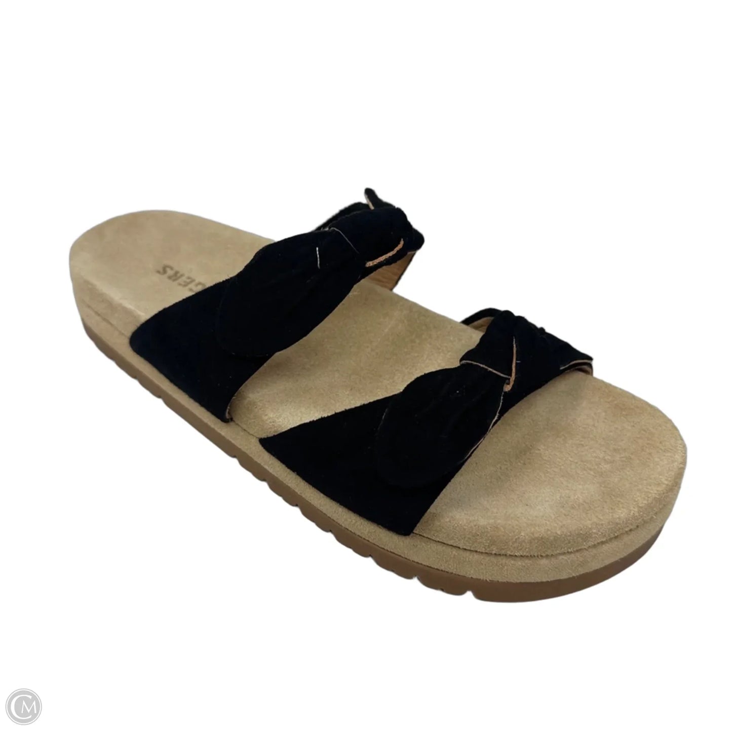 Suede Bow Platform Slide Sandals Flats By Jack Rogers In Black, Size: 7