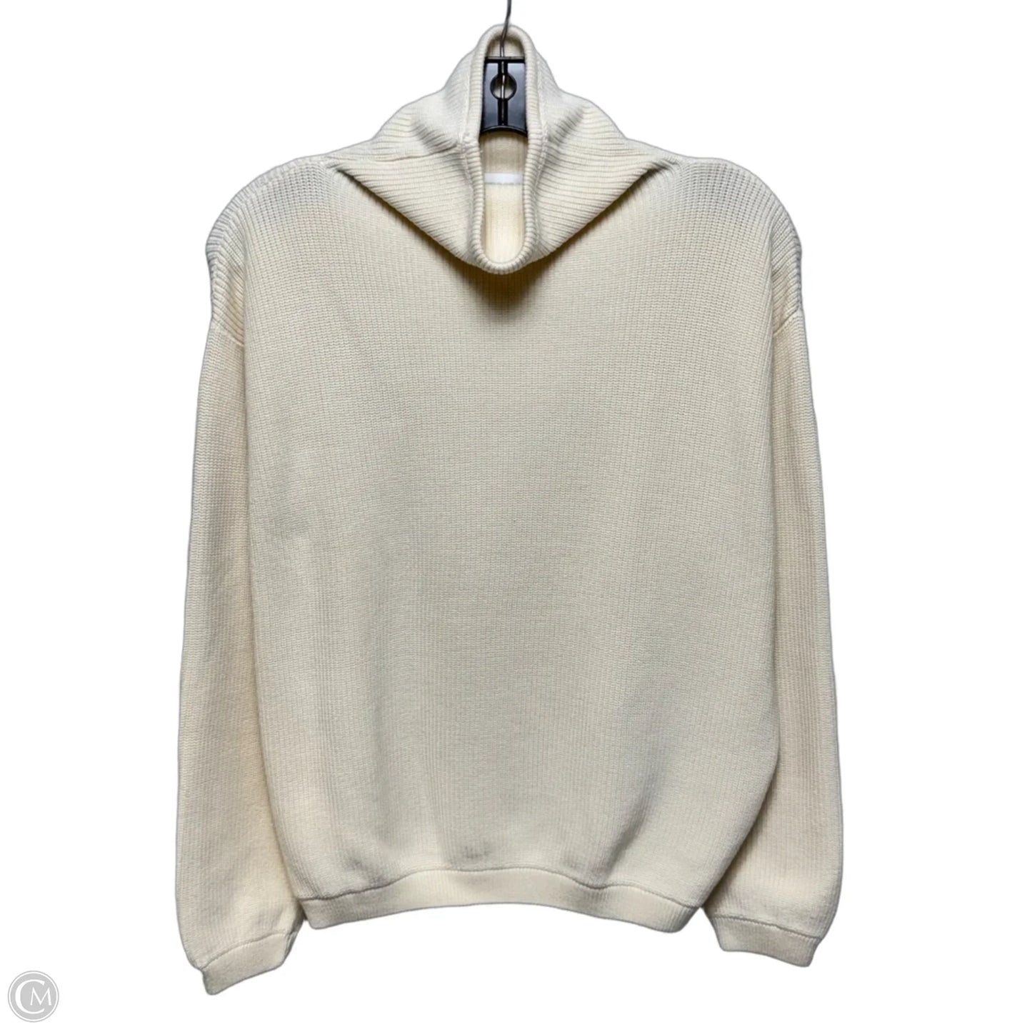 Cotton Sweater By Edinburgh Knitwear In Cream, Size: M