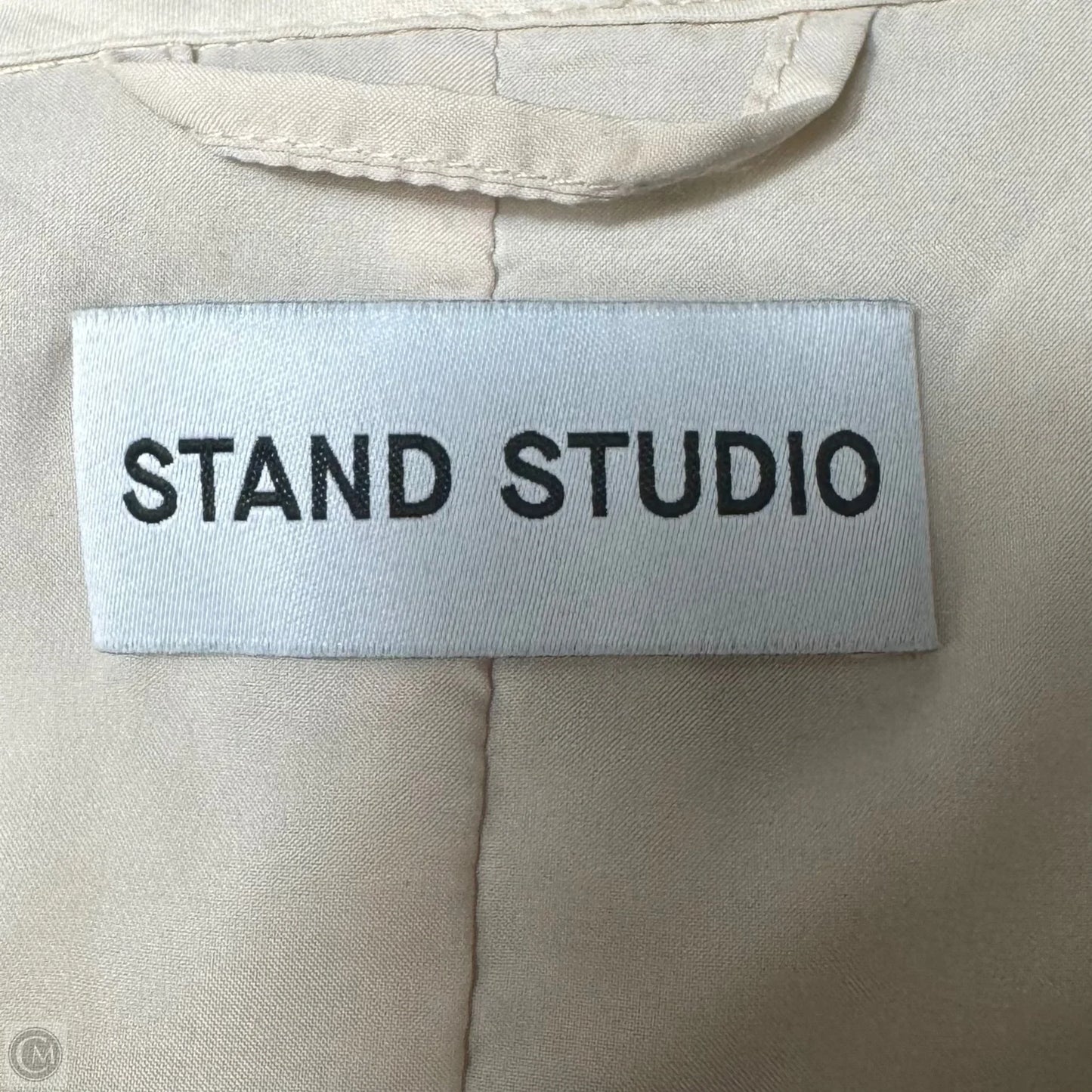 Nahara Faux Leather Shirt-Dress Casual Maxi By Stand Studio In Cream, Size: 12