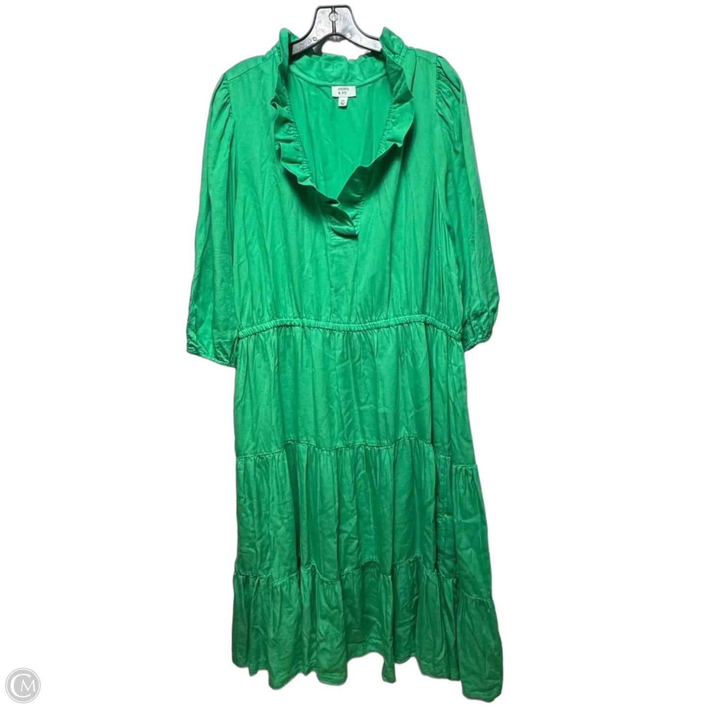 Dress Casual Midi By Crown And Ivy In Green, Size: 4x