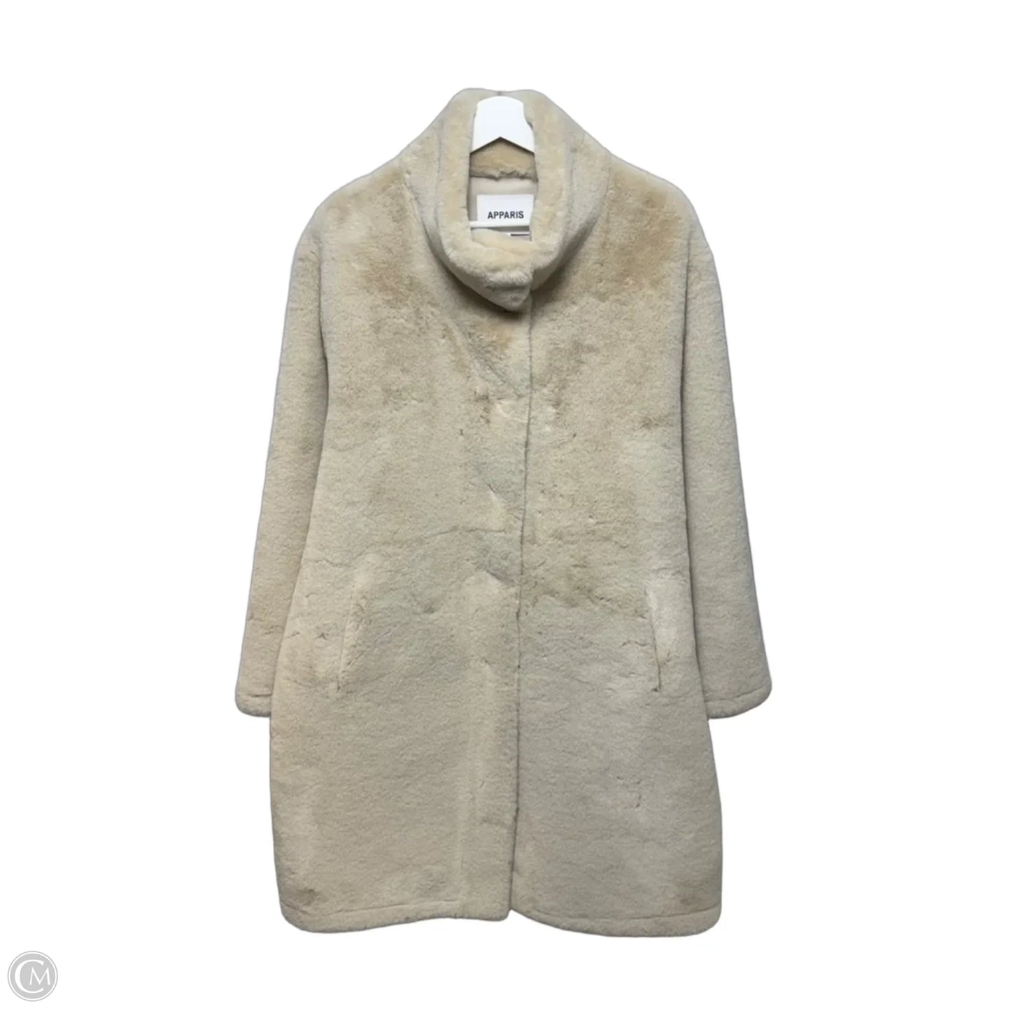 Blair Faux Fur Coat In By Apparis In Latte, Size: XL