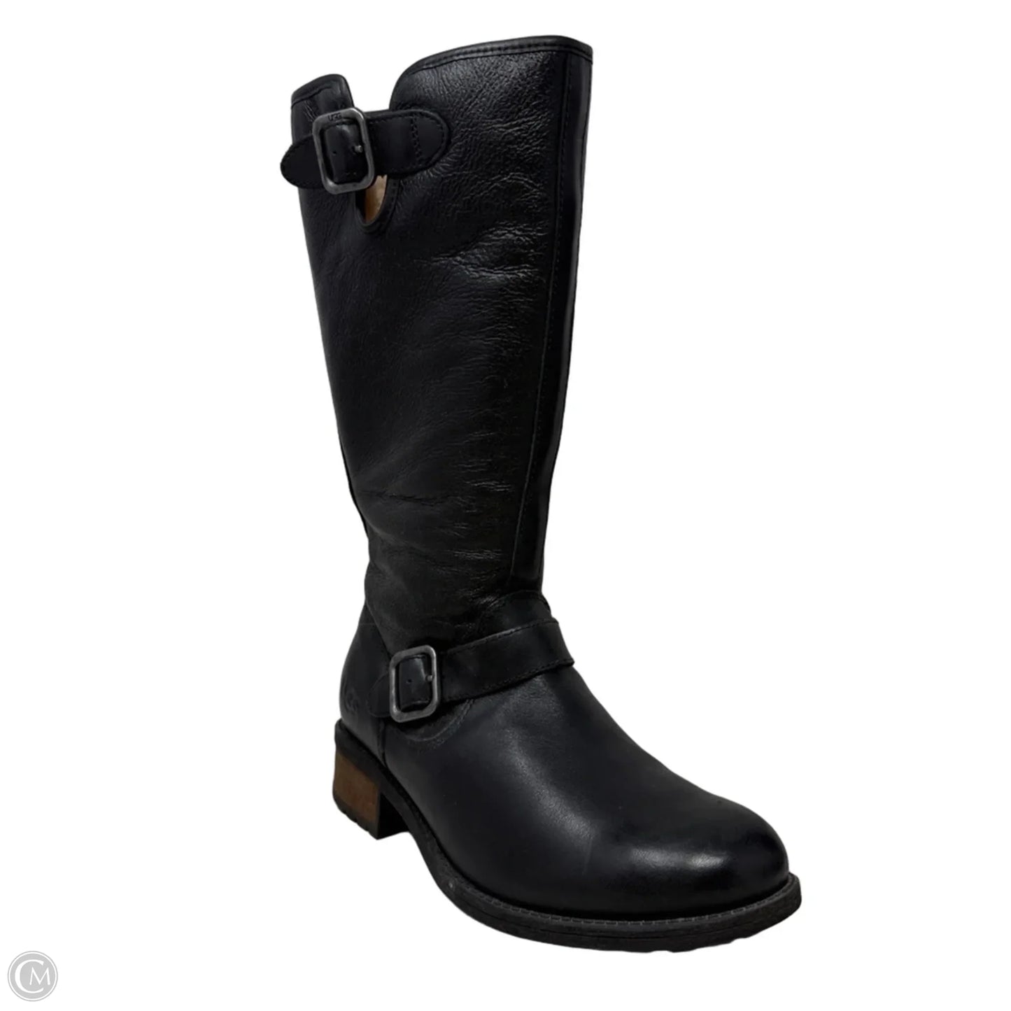 Chancery Boots Designer By Ugg In Black, Size: 7.5