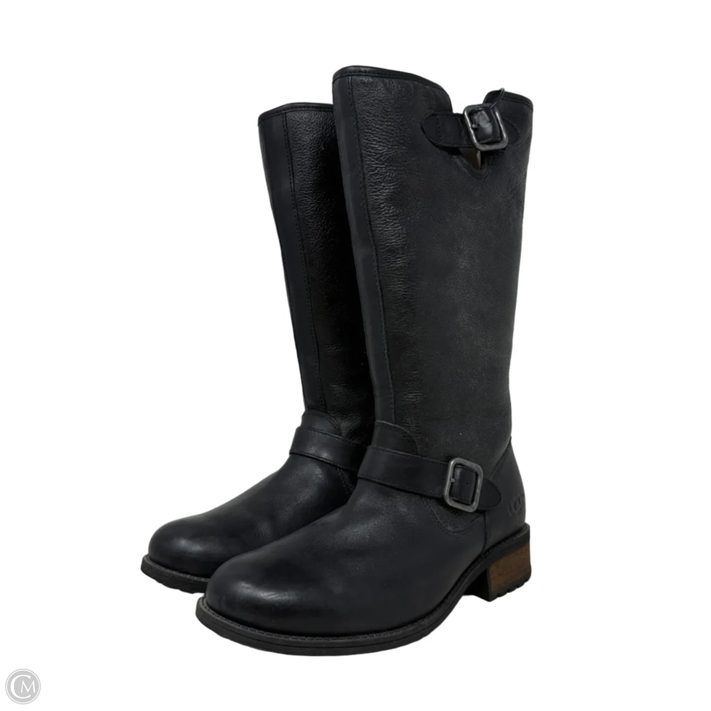 Chancery Boots Designer By Ugg In Black, Size: 7.5