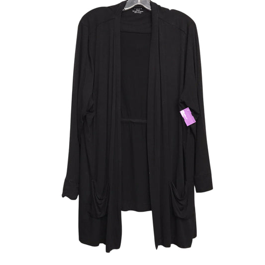 Sweater Cardigan By Grace In Black, Size:2X