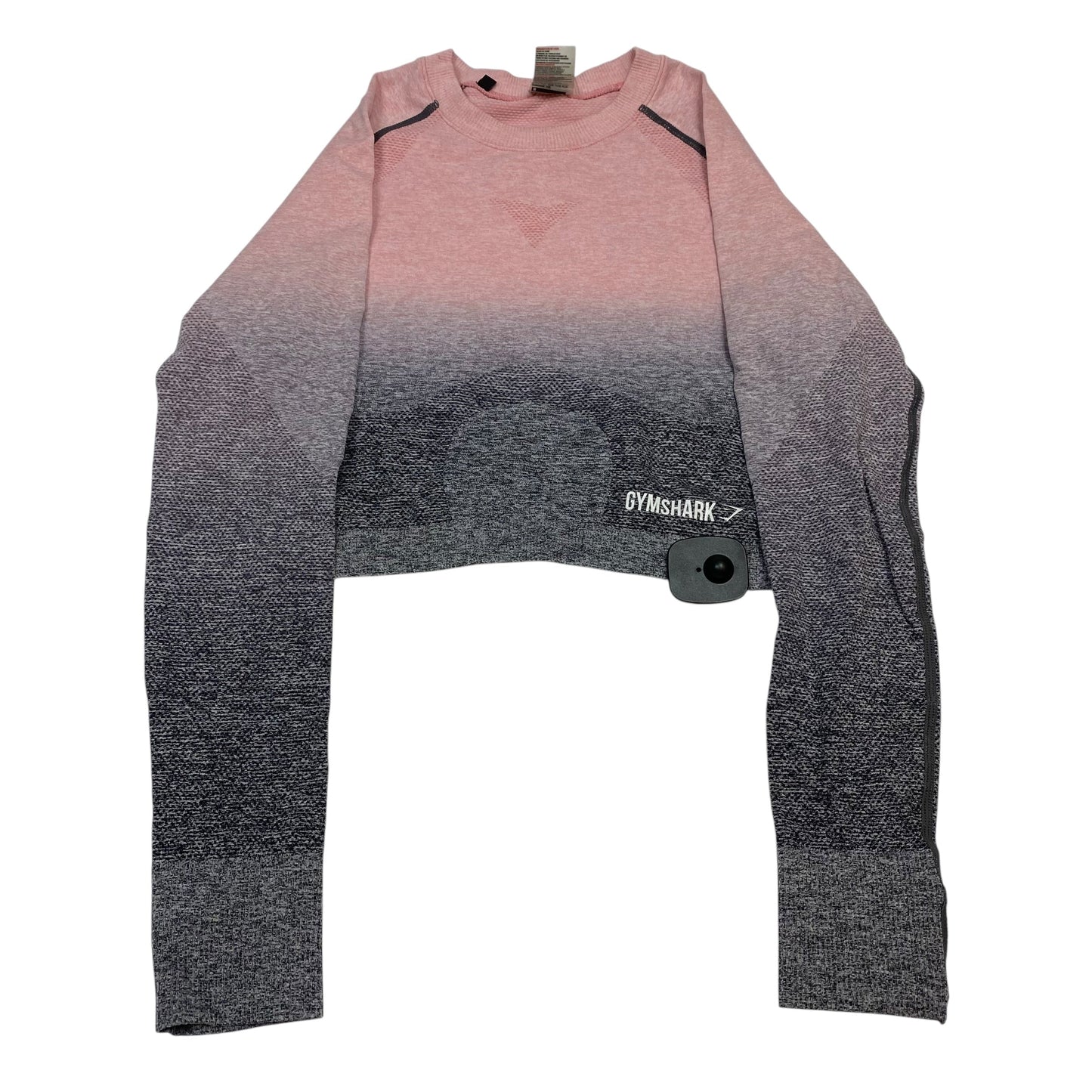 Athletic Top Ls Crewneck By Gym Shark In Grey & Pink, Size:M