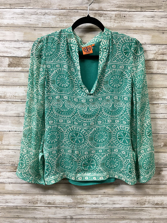 Blouse Designer By Tory Burch In Green, Size:0