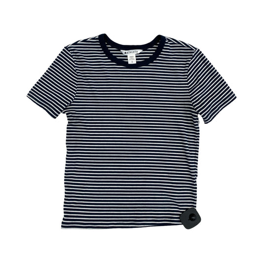 Athletic Top Ss By Athleta In Striped Pattern, Size:S