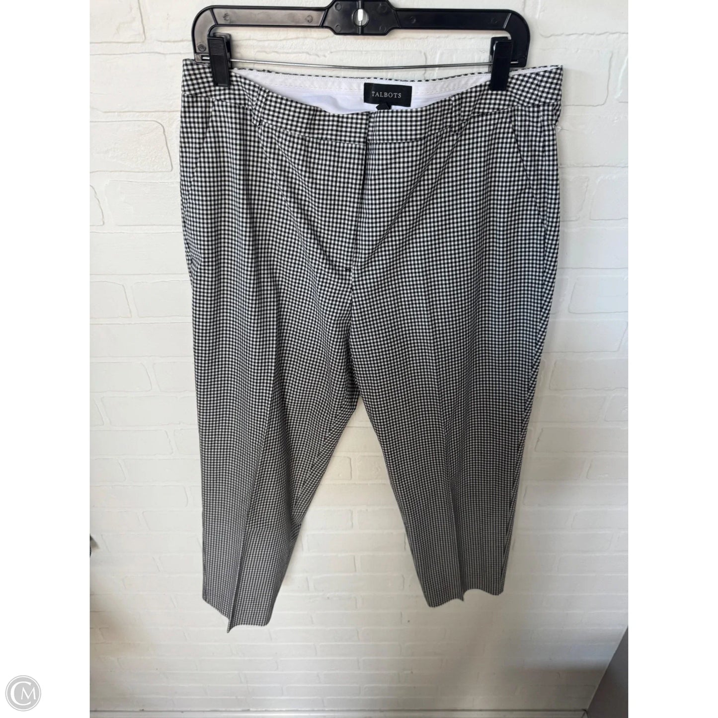 Pants Dress By Talbots In Black & White, Size: 12