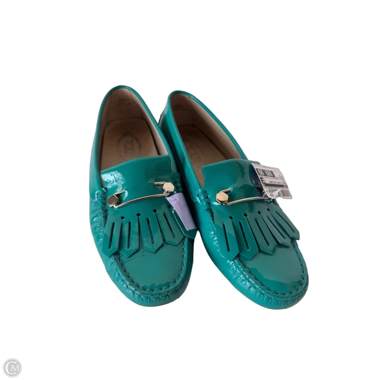 Shoes Luxury Designer By Tods In Teal, Size: 8