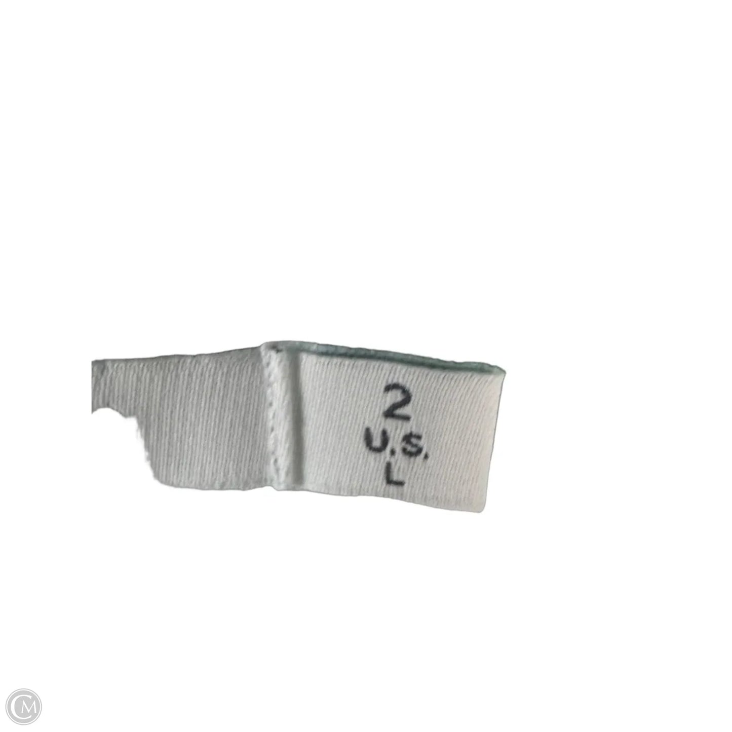 Top 3/4 Sleeve By Chicos In Green & White, Size: L