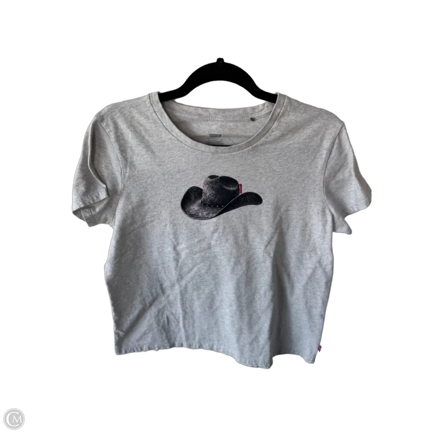 Top Short Sleeve Basic By Levis In Grey, Size: L