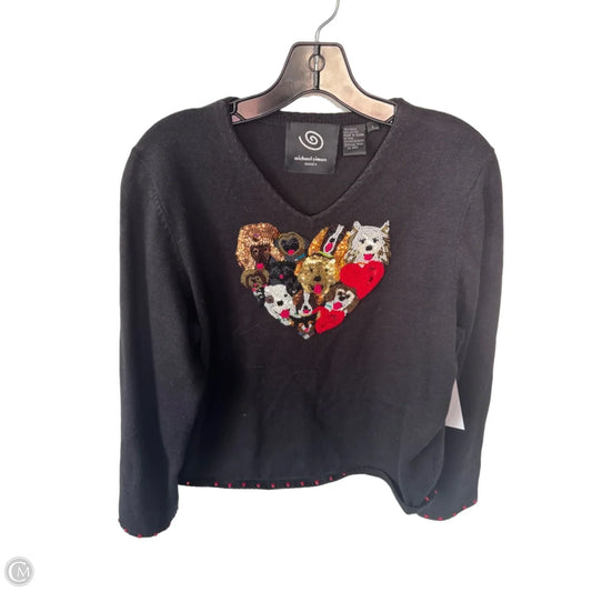 Sweater By Michael Simon In Black & Brown, Size: L