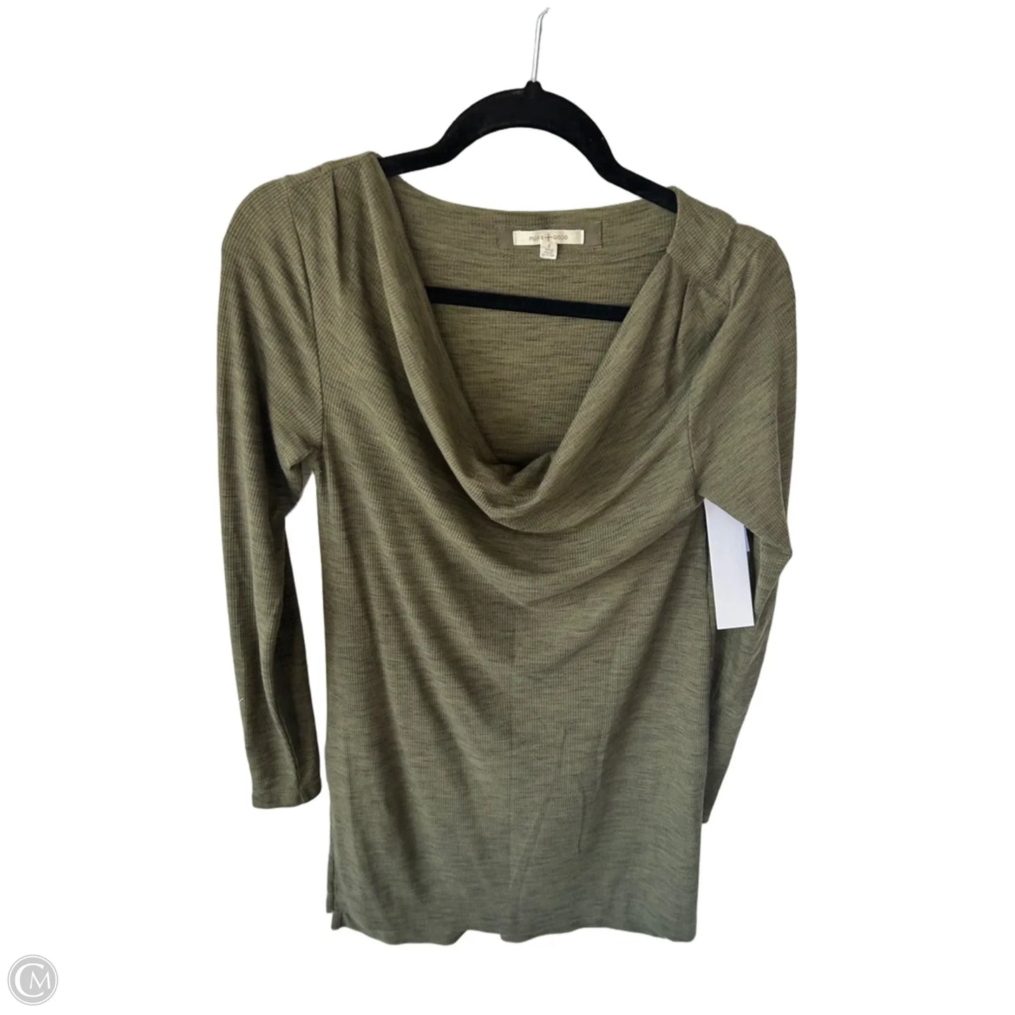 Tunic Long Sleeve By Clothes Mentor In Green, Size: S