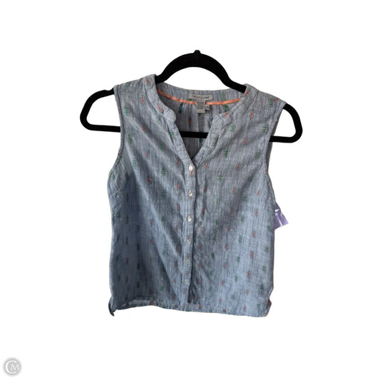 Top Sleeveless By Clothes Mentor In Blue & Green, Size: Xs