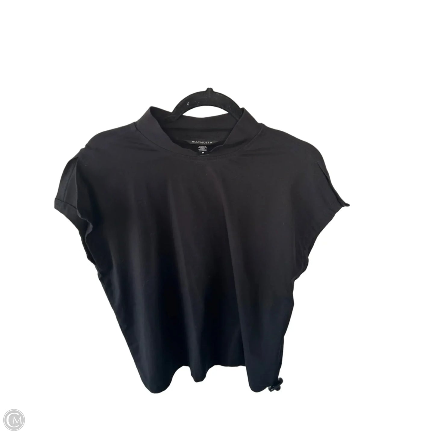 Athletic Top Short Sleeve By Athleta In Black, Size: M