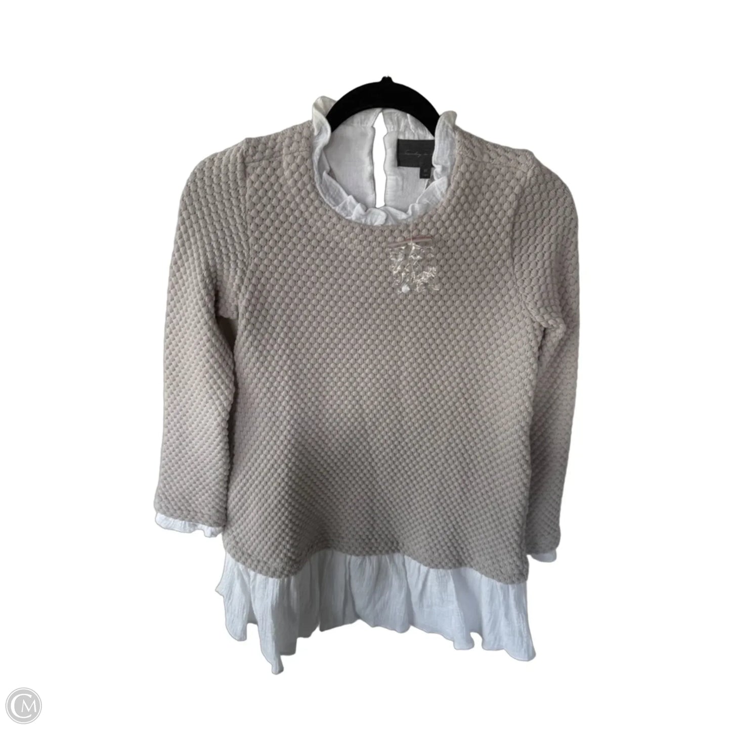 Dress Sweater By Sunday In Brooklyn In Tan & White, Size: Xs