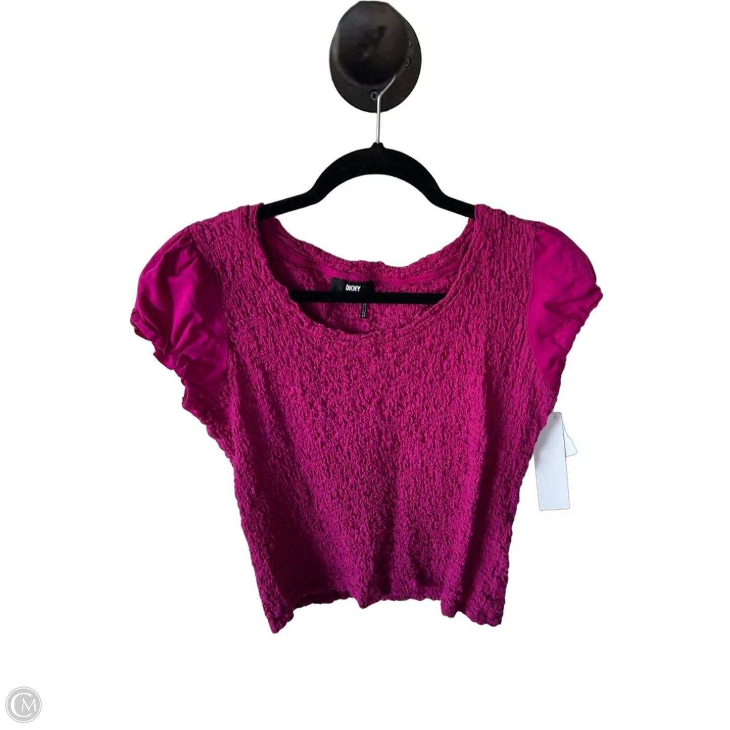 Top Short Sleeve By Dkny In Pink, Size: M