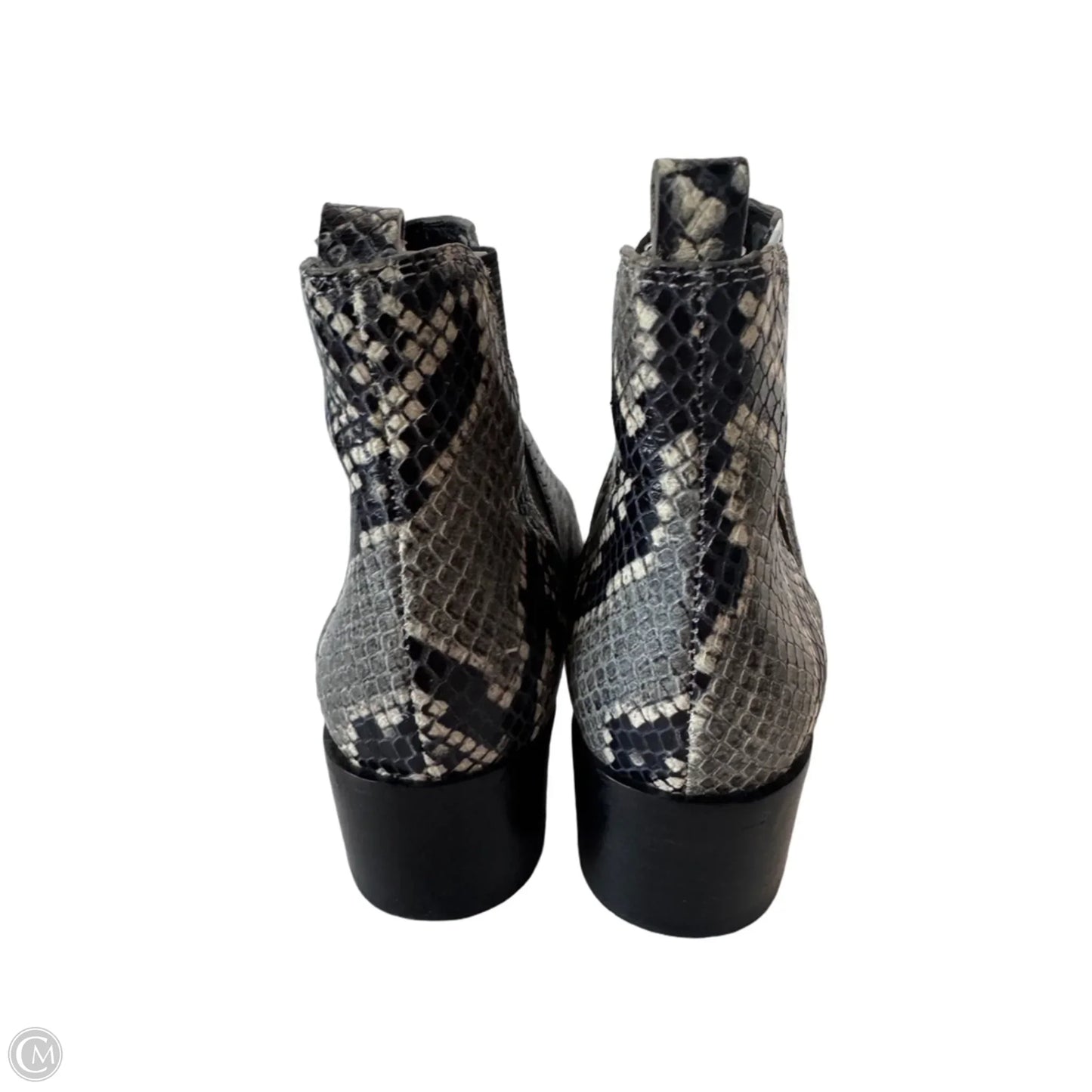 Boots Ankle Heels By Marc Fisher In Snakeskin Print, Size: 5.5