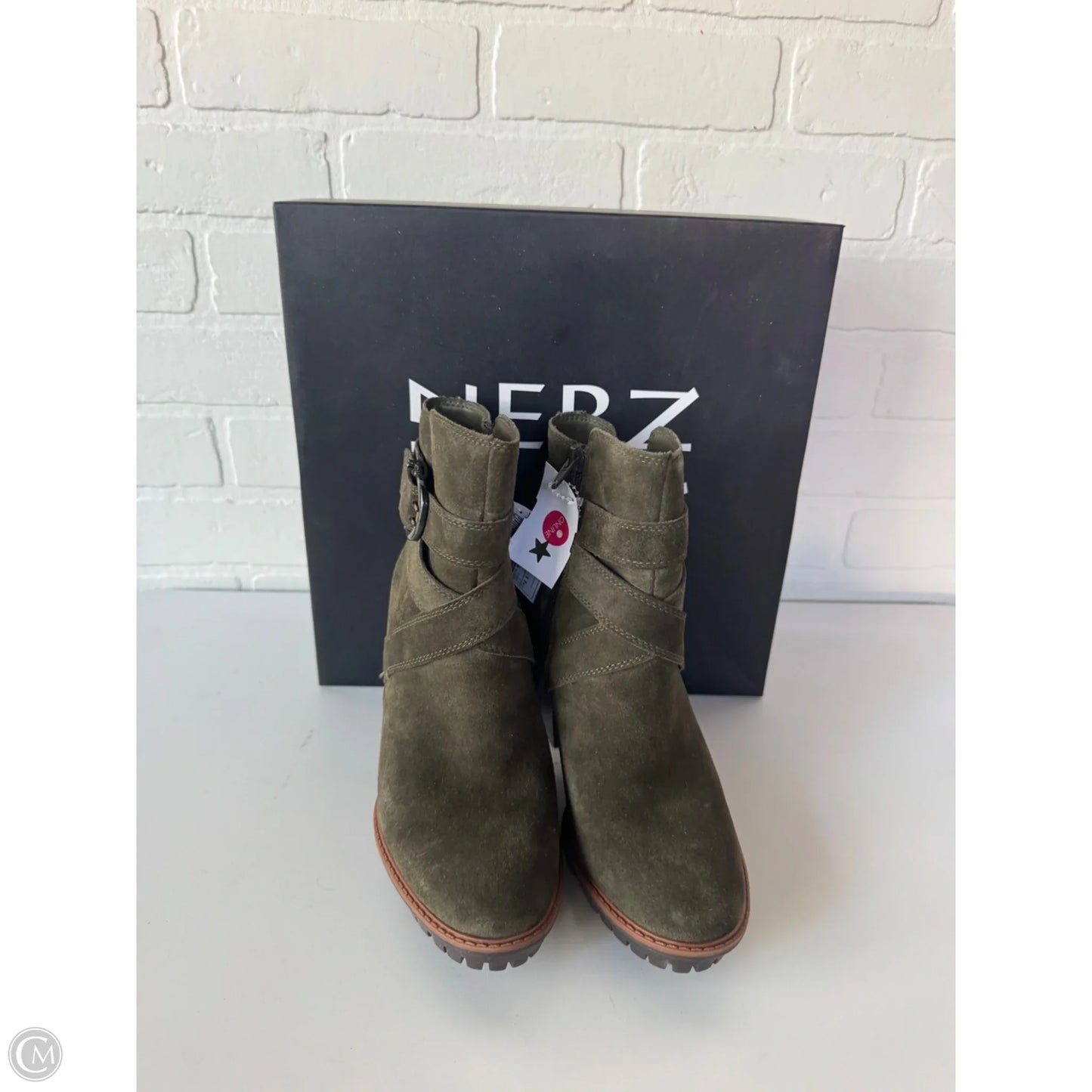 Boots Ankle Heels By Naturalizer In Green, Size: 6.5