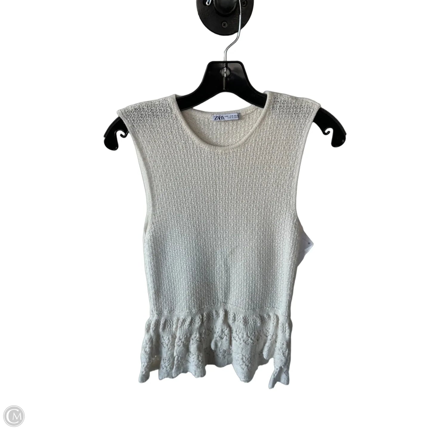 Vest Sweater By Zara In Cream, Size: S