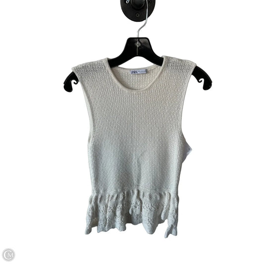 Vest Sweater By Zara In Cream, Size: S