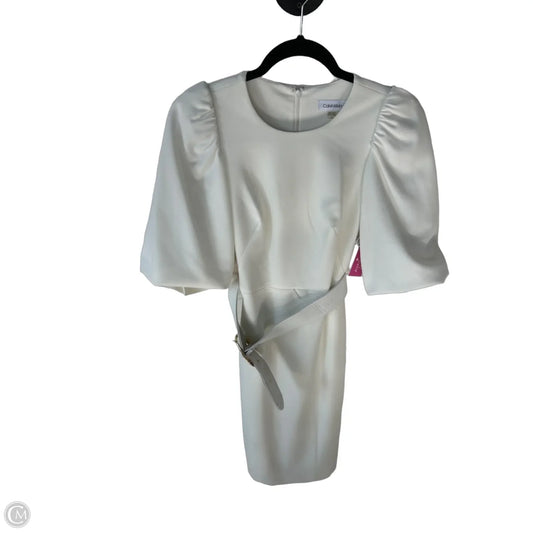 Dress Work By Calvin Klein In Ivory, Size: Xs