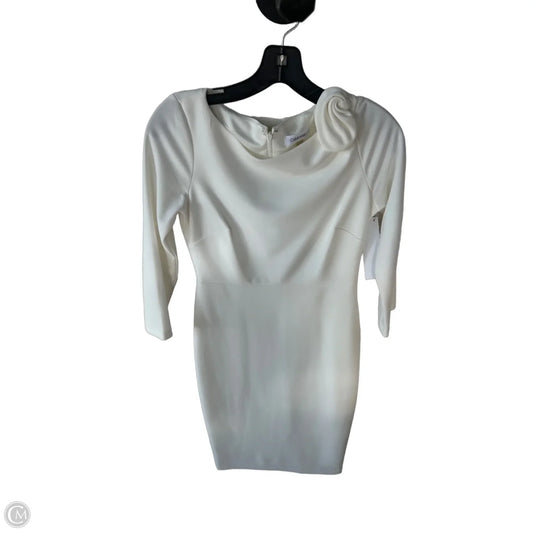 Dress Work By Calvin Klein In Ivory, Size: Xs