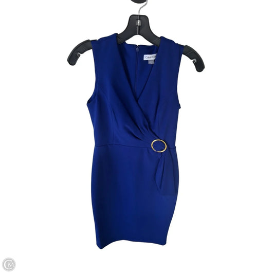 Dress Work By Calvin Klein In Blue, Size: Xs