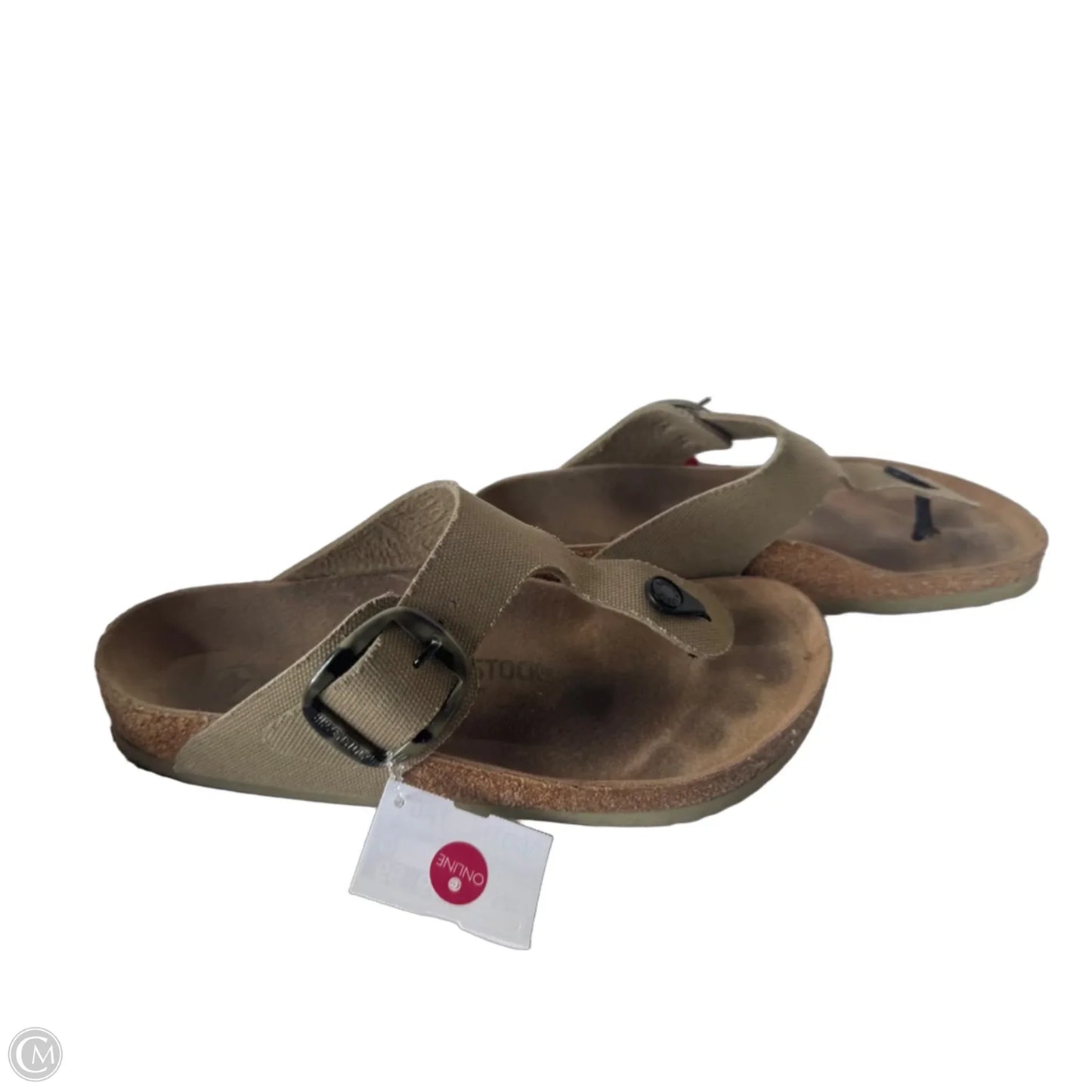 Sandals Flats By Birkenstock In Tan, Size: 9.5