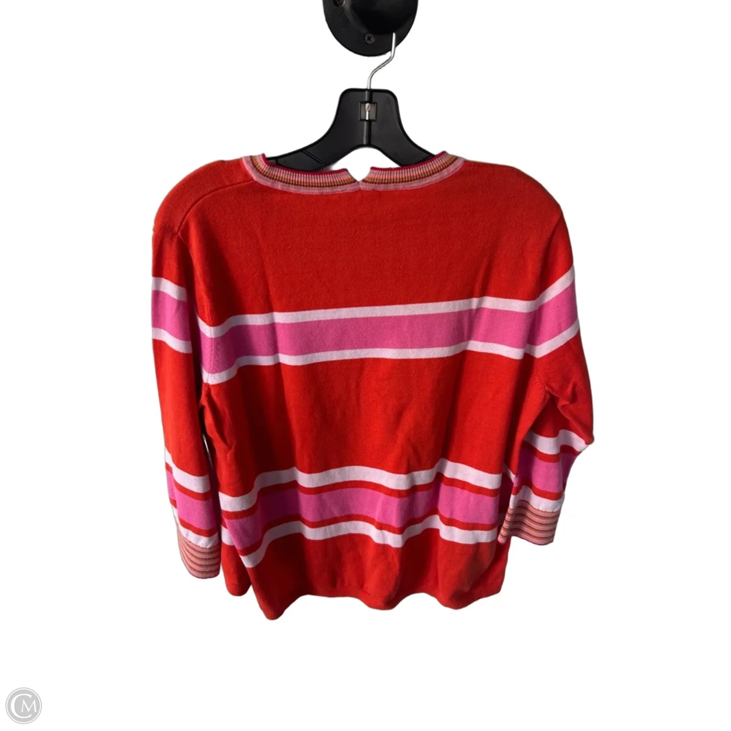Sweater By Cabi In Orange & Pink, Size: M