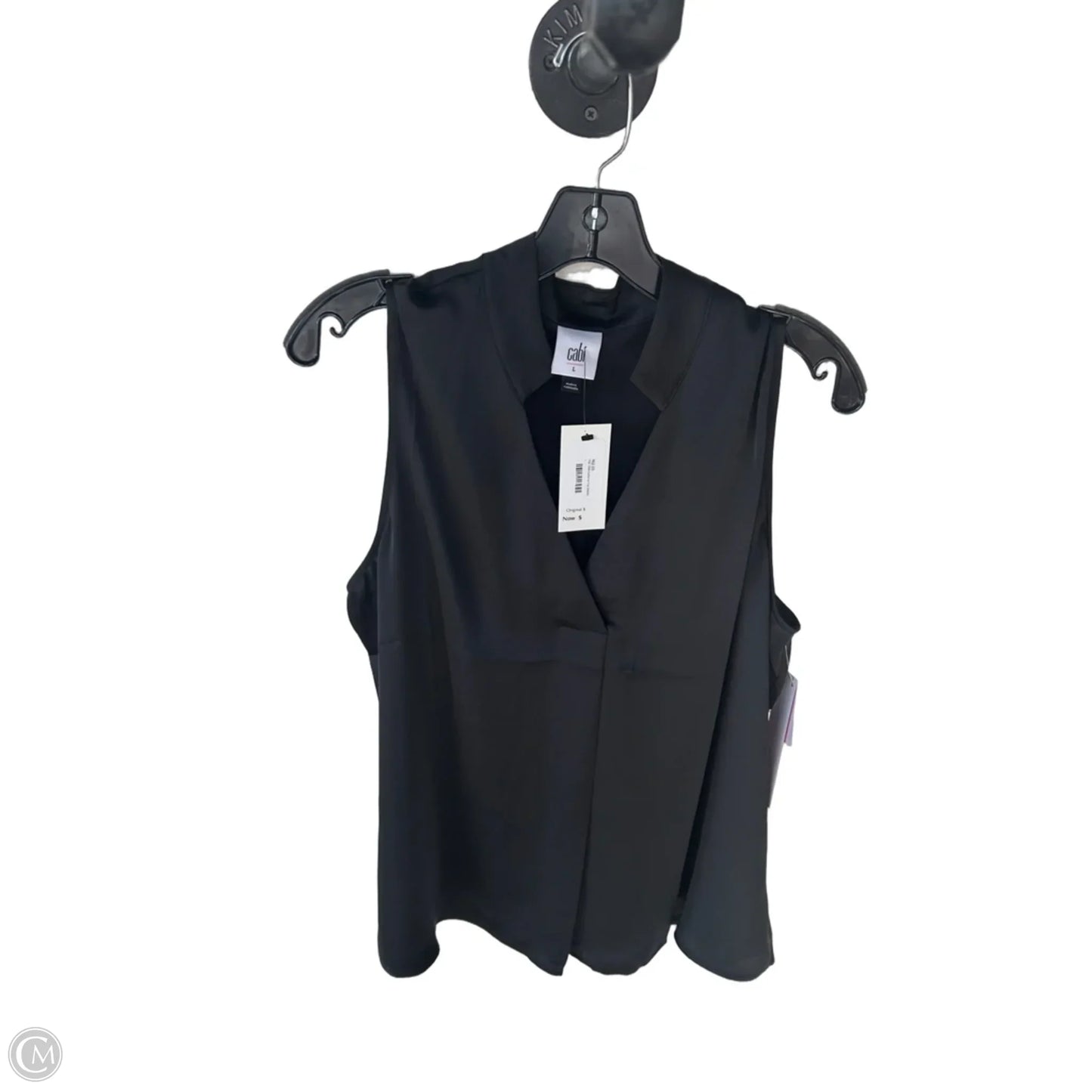 Top Sleeveless By Cabi In Black, Size: L